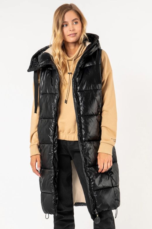 Vinterväst för dam modell Lucca i svart