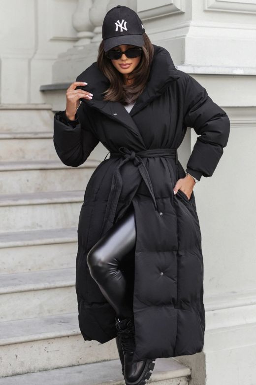 Dam Vinterjacka lång ljus modell Torino - Svart