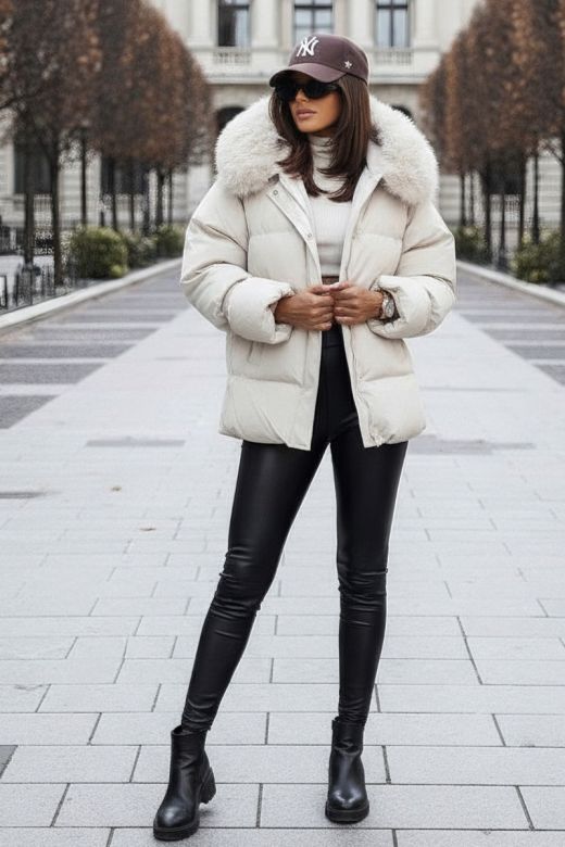 Dam Vinterjacka modell Laura i Beige