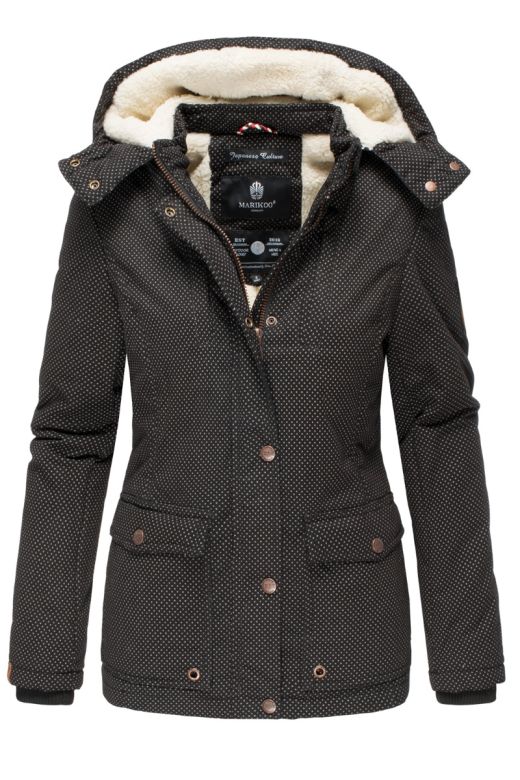 Dame Bomulds jakke Keikoo - Sort Dot