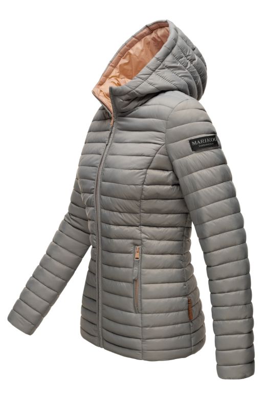 Dame dynejakke med hætte Marikoo Asraa - Grå