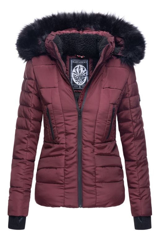 Dame vinterjakke med pels - Adele Wine