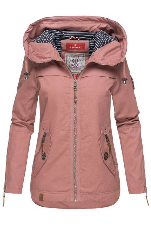 Dame Overgangsjakke i bomuld Wekoo - Rosa