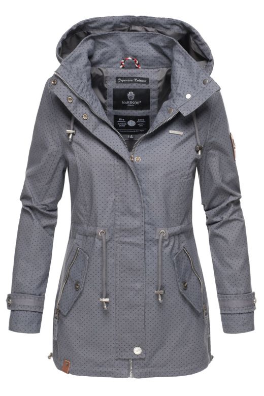 Dame Overgangsjakke i bommuld Nykoo - Mørk Grå Dot