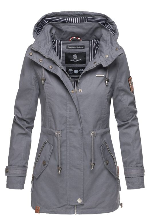 Dame Overgangsjakke i bommuld Nykoo - Mørk Grå