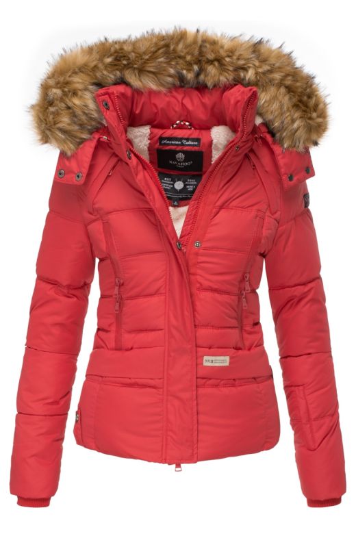 Dame vinter jakke Honningblomst - Rød