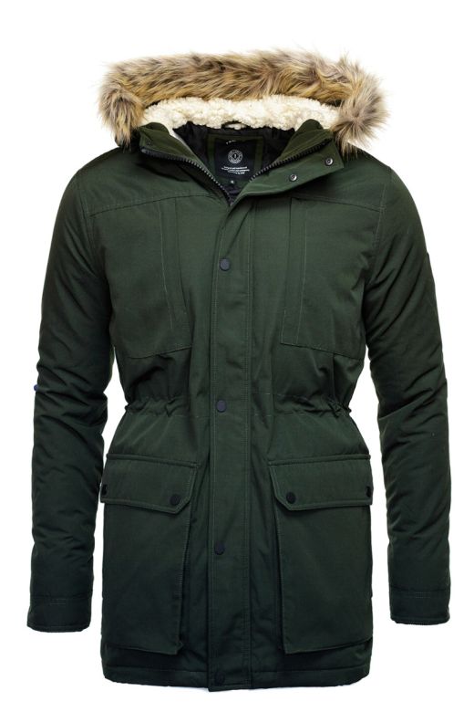 Solid Herre Vinter jakke steel - Army Grøn