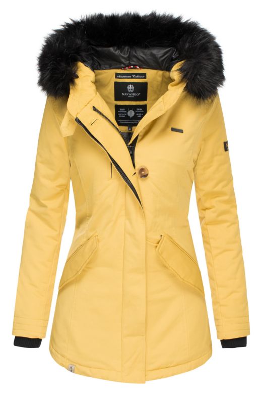 Dame vinterjakke Nisam - gul