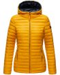 Dame dynejakke med hætte Marikoo Asraa - Gul