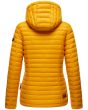 Dame dynejakke med hætte Marikoo Asraa - Gul