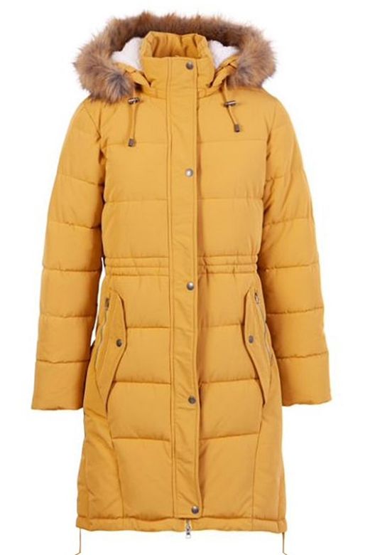 Dam Vinterjacka med päls modell Ashley i Gul