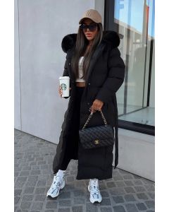 Dam Vinterjacka lång modell Diva i svart