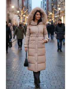 Dam Vinterjacka modell Nelly i Camel