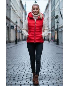 Dame sommer / efterårs vest shada - Rød