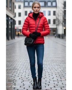 Damejakke kort model Navahoo Neevia i Rød