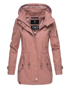 Dame Overgangsjakke i bommuld Nykoo - Rosa Dot