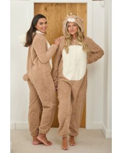 Läcker Soft Onesie teddy jumpsuit i känguru