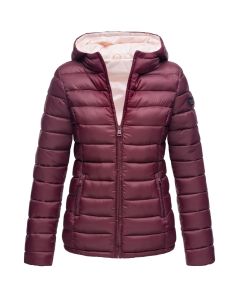 Dame dynejakke med hætte Lucy - Wine