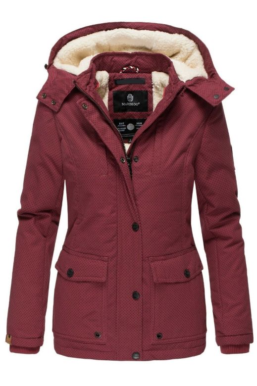 Dame Bomulds vinterjakke Marikoo Keikoo - Bordeaux Dot