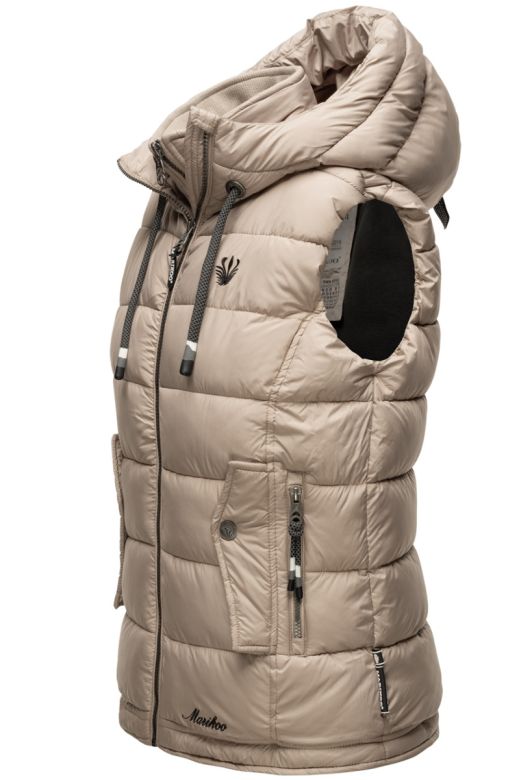 Dame dyne vest fra MarikooTaisaa i Taupe