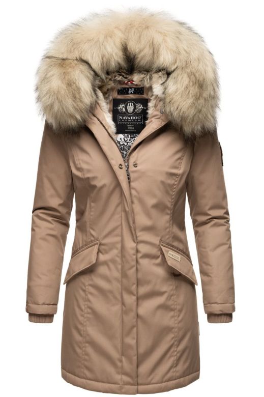 Vinterjacka för kvinnor Premium Navahoo Cristal i Taupe Gray