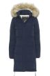 Dam Vinterjacka med päls modell Madrid i marinblått