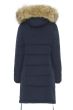 Dam Vinterjacka med päls modell Madrid i marinblått