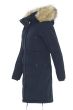 Dam Vinterjacka med päls modell Madrid i marinblått