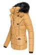 Dame vinterjakke med pels Vanilla - Camel