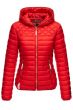 Dame dun jakke med hætte Smukke Rød