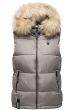 Dam Dunväst med päls Sneflug Grå