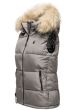 Dam Dunväst med päls Sneflug Grå