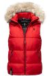 Dam Dunväst med päls Navahoo Sneflug Röd