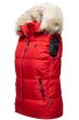 Dam Dunväst med päls Navahoo Sneflug Röd