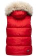Dam Dunväst med päls Navahoo Sneflug Röd