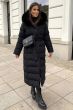 Dam Vinterjacka lång modell Diva i svart