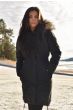 Dam Vinterjacka med päls modell Madrid i Svart