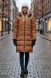 Vinterjacka dam Skandinavisk designmodell Madison - Peanut