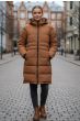 Vinterjacka dam Skandinavisk designmodell Madison - Peanut