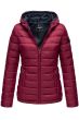 Dame dynejakke med hætte Lucy - Bordeaux