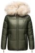 Dam vinterjacka med stor päls Navahoo Tikuna i Olivgrön