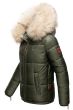 Dam vinterjacka med stor päls Navahoo Tikuna i Olivgrön