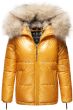 Dam vinterjacka med stor päls Navahoo Tikuna i Gul