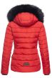 Kort Dame Vinterjakke med pels Yuna - Rød