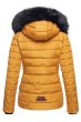 Kort Dame Vinterjakke med pels Yuna - Gul