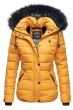 Kort Dame Vinterjakke Sukkerbi - Gul