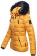 Kort Dame Vinterjakke Sukkerbi - Gul