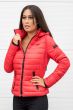 Dame dun jakke med hætte Navahoo Lulana Rød