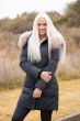 Dam Vinterjacka LUX Dunjacka Polar med stor päls 