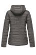 Dame dynejakke med hætte Lucy - Mørke Grå